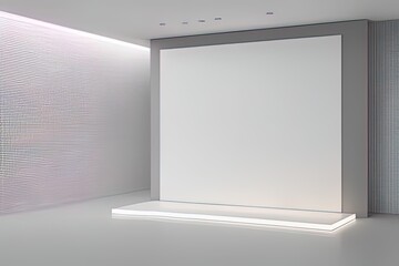 3d render of empty interior design in white room 3d render of empty interior design in white room modern interior visualization. 3d illustration