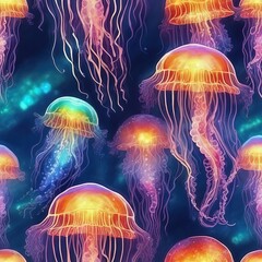 watercolor illustration of jellyfish watercolor illustration of jellyfish