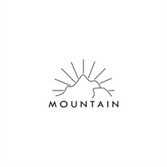  mountain vector design, open nature scenery, traveling and camping, holiday