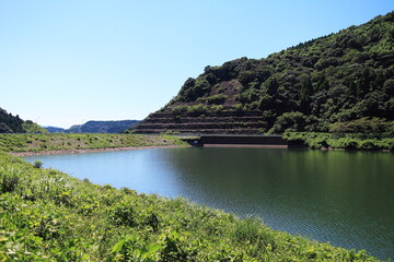 夏の竹山ダム