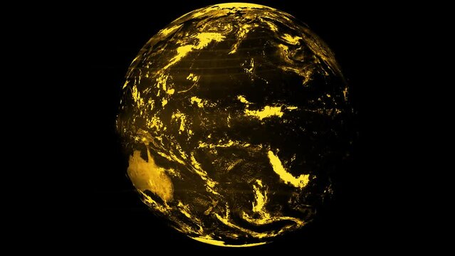 Earth pulsing with colors at night. Great textless background video with room for your text. Perfect for presentations.