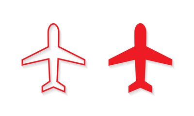 Plane, airplane icon vector in flat style. Air transport sign symbol