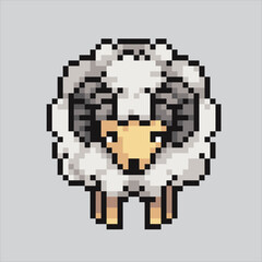 Pixel art illustration Sheep. Pixelated Sheep. Sheep animal farm icon pixelated
for the pixel art game and icon for website and video game. old school retro.