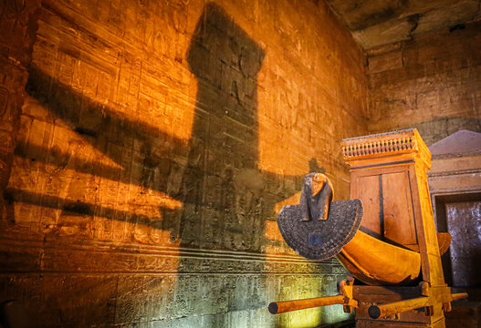 Egyptian Arc and Shadow in Ancient Temple
