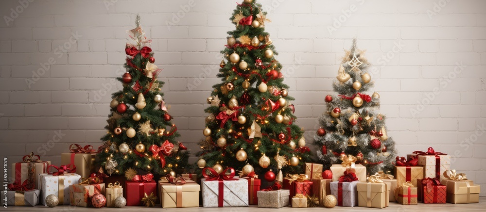 Poster Decorate your home with a winter themed tree and presents for the new year