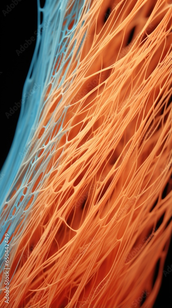 Aufkleber image 3 magnified view of a of smaller protein fibers within microscopic connective tissues, present