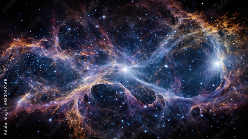 Poster this spellbinding snapshot unveils a mesmerizing galactic tapestry, its dark matter woven intricatel