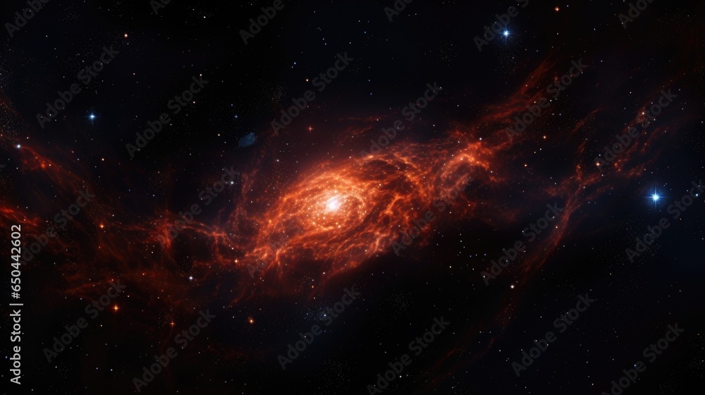 Poster journey into the depths of space to observe a rare cosmic display of gravitational lensing, where th