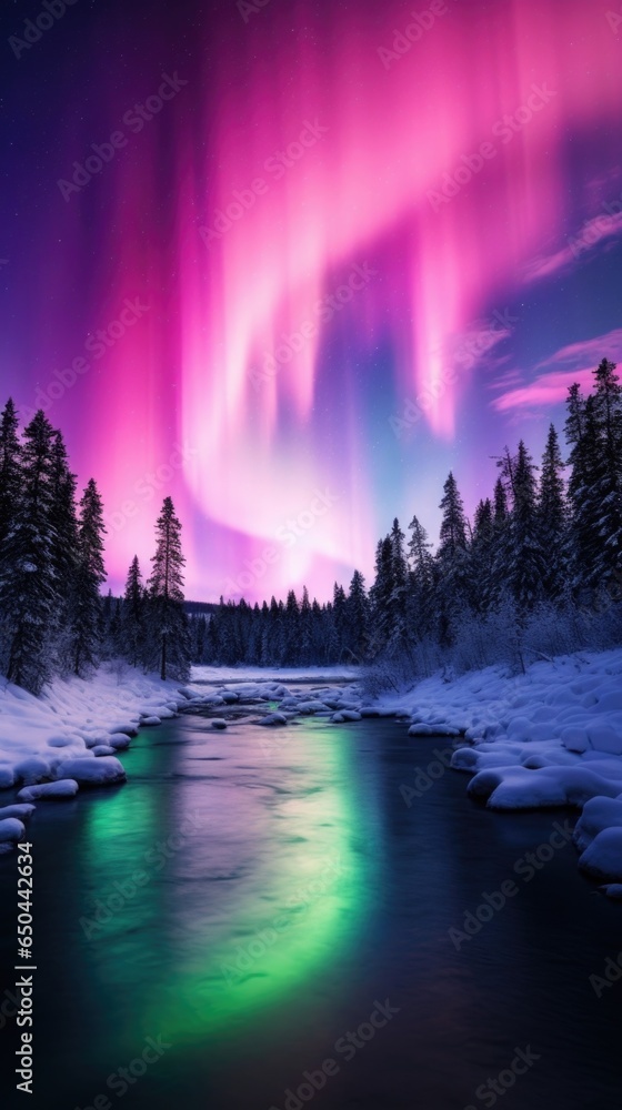 Poster the heavens come alive with an invigorating display of natures own fireworks as the aurora borealis 