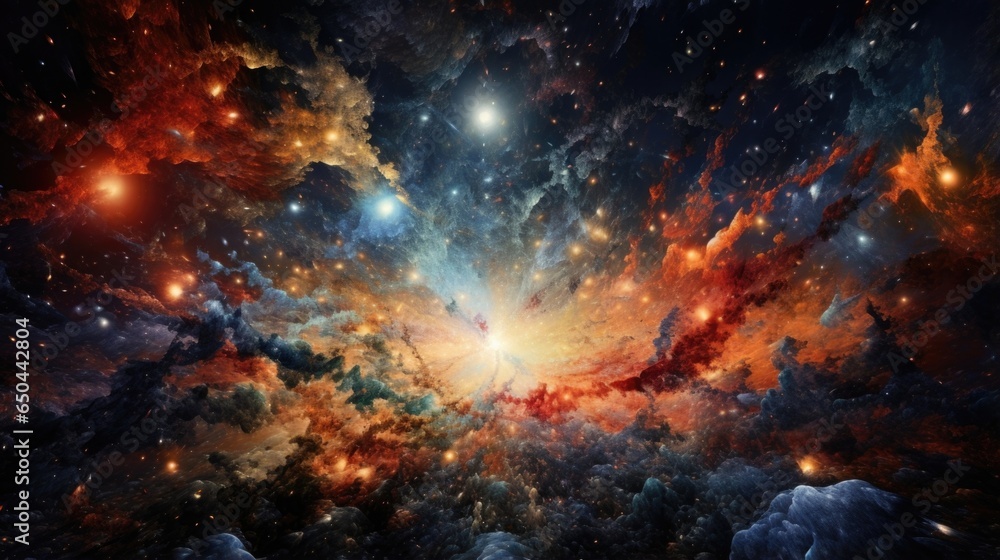 Poster this captivating space photograph exhibits the transformative power of cosmic inflation, displaying 