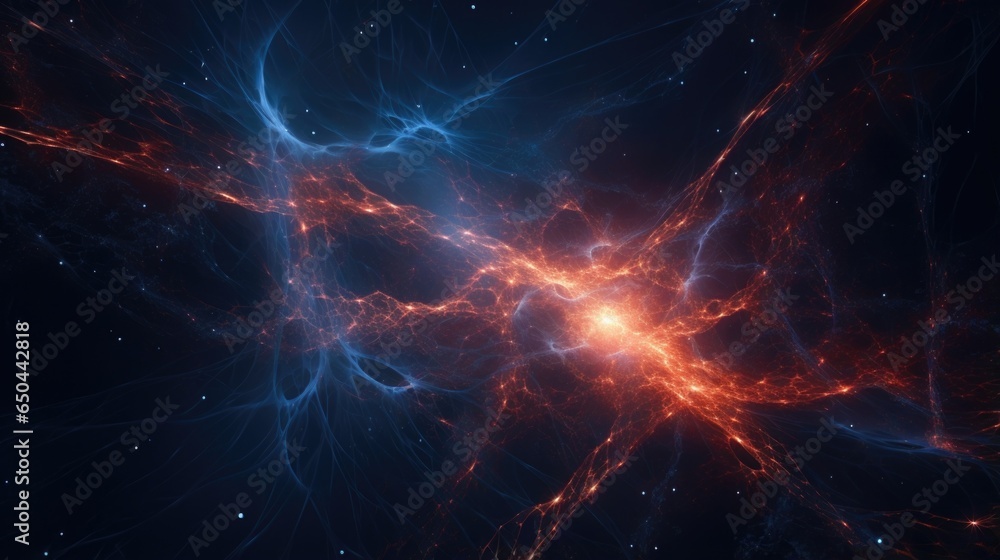 Poster an aweinspiring portrayal of distant celestial objects united through an invisible cosmic thread, fo