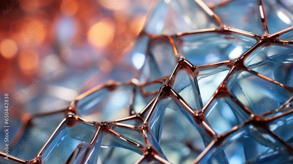Poster an upclose image capturing the delicate and translucent nature of microscopic minerals. the image fo