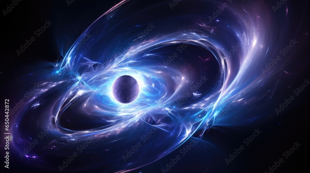 Wall mural the intense energy emanating from a magnificent blue supergiant star creates mesmerizing ripples of 