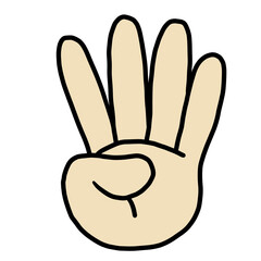 The finger  number four on the hand