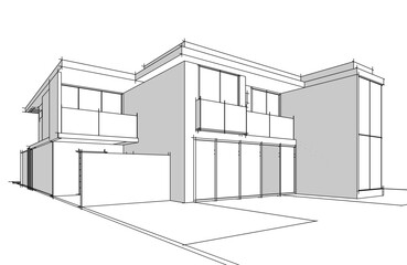 house sketch vector illustration