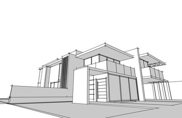 house sketch vector illustration