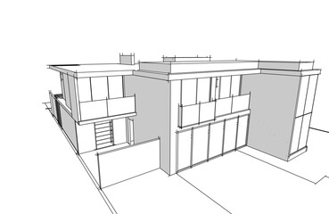 house sketch vector illustration