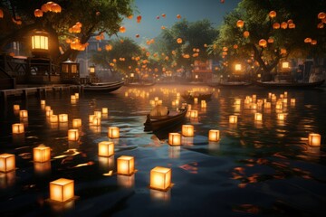Glowing Waters: 8K Photorealistic Serenity