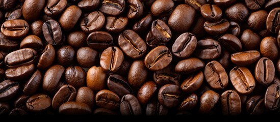 Obraz premium Roasted coffee beans backdrop