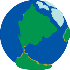 Planet earth icon isometric vector. Blue planet with continent and ocean icon. Environment concept