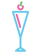 neon cocktail blue