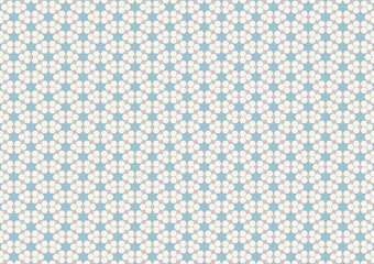 Decoration geometric hexagon blue star minimal pattern background