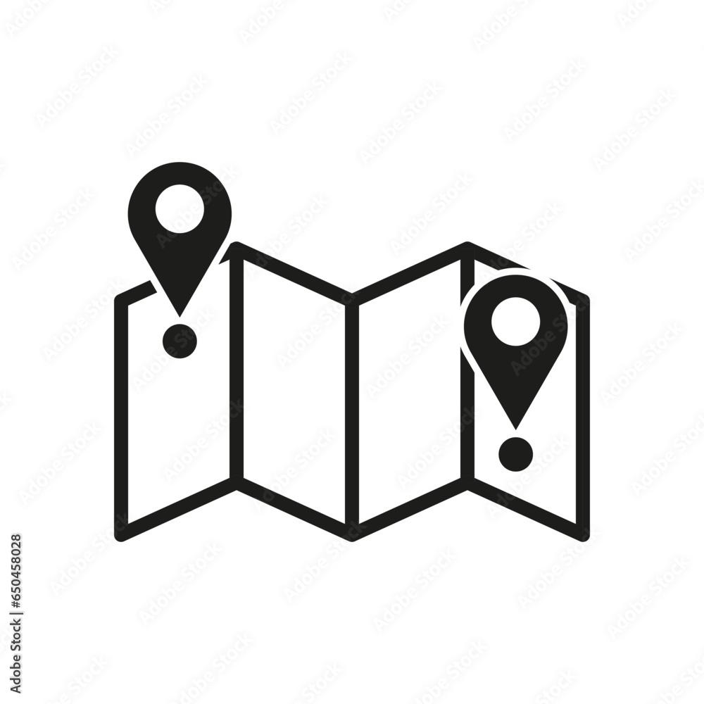 Poster pin icon. map pointer icon. location icon. vector illustration. eps 10.