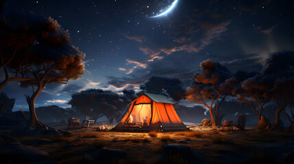  Under the Starry Canopy: Camping at a Starry Night