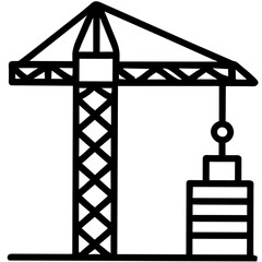 crane and building