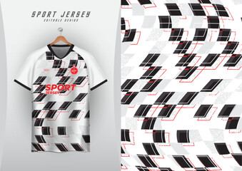Backgrounds for sports jersey, soccer jerseys, running jerseys, racing jerseys, black and white checkered pattern