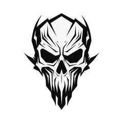 Abstract minimalist skull vector. Suitable for horror, rock, and hardcore graphic design.