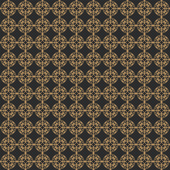 Luxury golden art deco ornamental seamless pattern