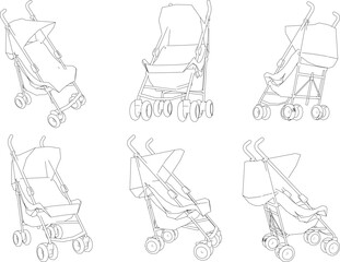 Vector sketch illustration of baby encouragement design ontok caring for children on a walk