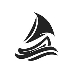 sailing logo template Isolated. Brand Identity. Icon Abstract Vector graphic