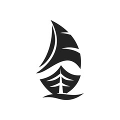 sailing logo template Isolated. Brand Identity. Icon Abstract Vector graphic