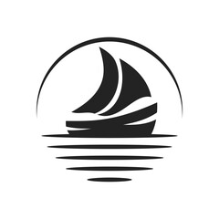 sailing logo template Isolated. Brand Identity. Icon Abstract Vector graphic