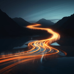 Light Trails Through The Valley
