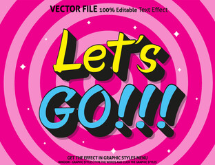 Let's Go 3D editable text effect