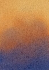 Orange and purple watercolor background for decoration on evening sky and halloween festival.
