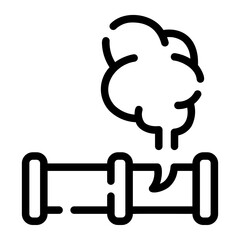 pipe leak Line Icon