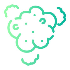 dust pollution Line Gradient Icon
