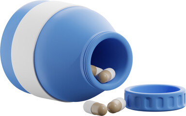 Medicine drugs bottle 3D icon