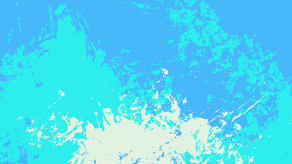 Abstract Bright Blue Paint Grunge Texture  Background