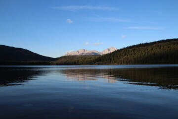 lake in the mountains, Jasper National Park, Alberta