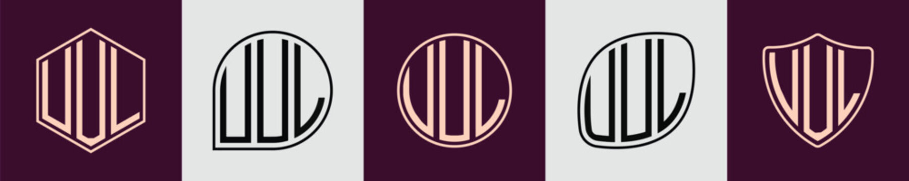 Creative simple Initial Monogram UUL Logo Designs.