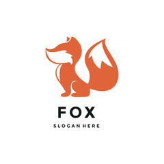 Obraz premium fox modern logo vector