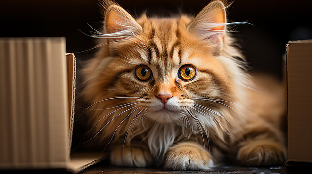 A curious cat picture, a beautiful pet animal background image