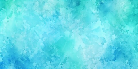Teal and blue abstract sponge paint watercolor background wallpaper. Aqua color texture, Generative AI  - obrazy, fototapety, plakaty
