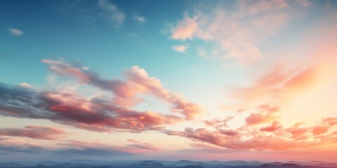 Naklejka premium Sunset sky with clouds