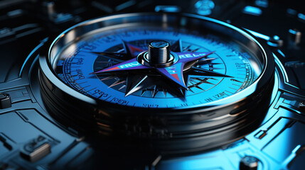 decision maker office gadget set to the words go for it. business and and decision making concept. Compass